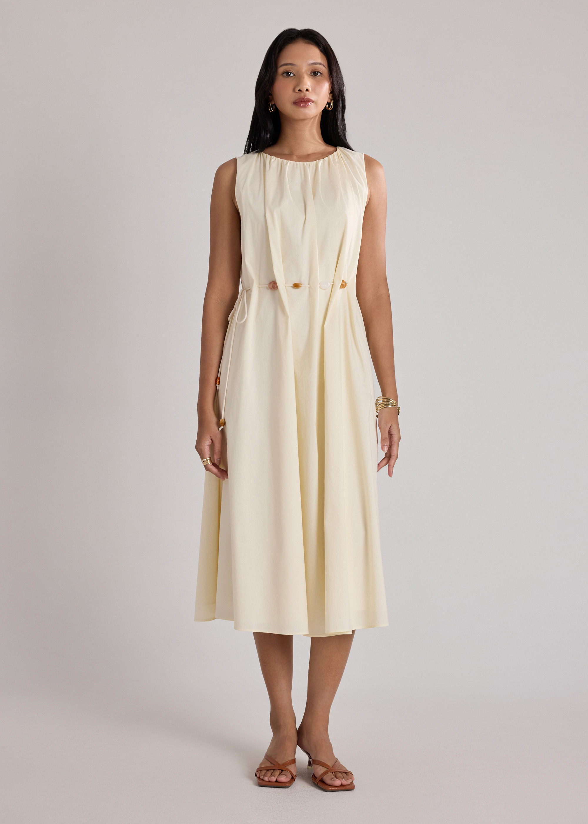 Love, Bonito Dress Wanita - Coastal Beads Waist Tie Dress