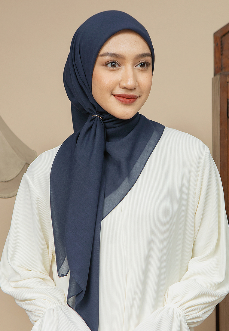 Lozy Hijab Nala Voal Square Medium Blue