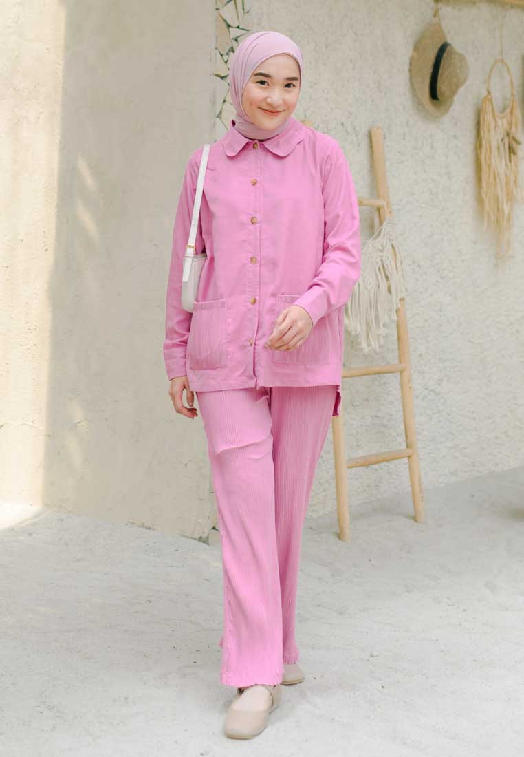 Lozy Hijab Nuna Set Pink Candy