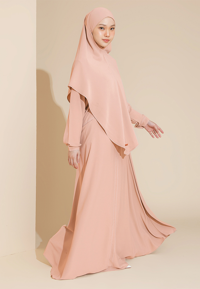Lozy Hijab Humaya Abaya Set Nude Pink