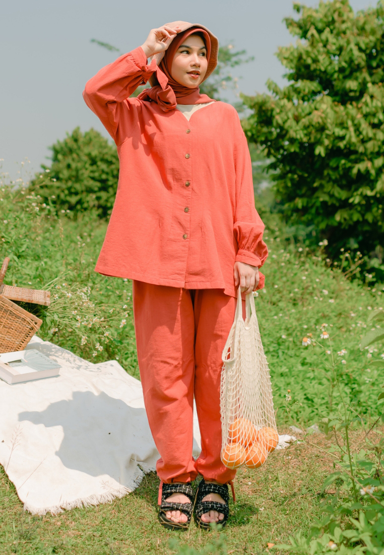 Lozy Hijab Casa Set Salmon