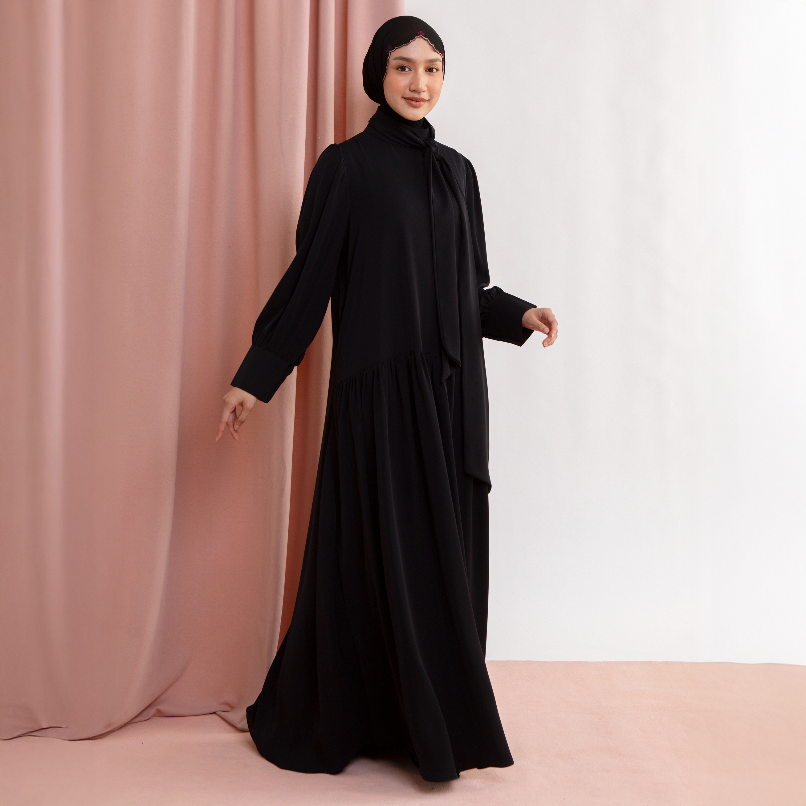 Lozy Hijab Lesti Dress Lozy x Lesti Black