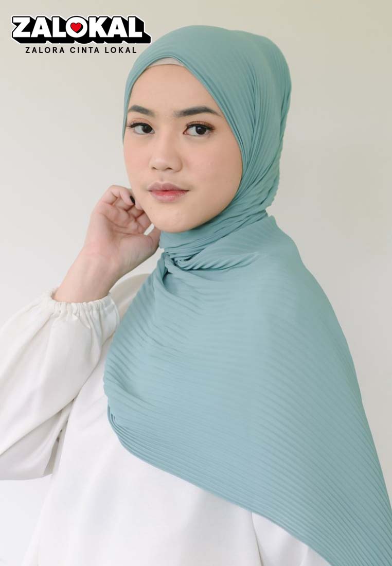 Lozy Hijab Bawal Pleats Shawl Tosca