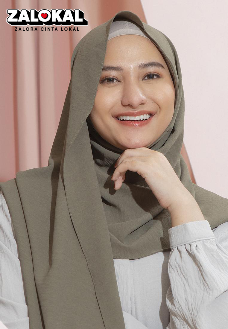 Lozy Hijab Zeera Shawl (Pashmina Melayu Lozy x Nadzira) Army