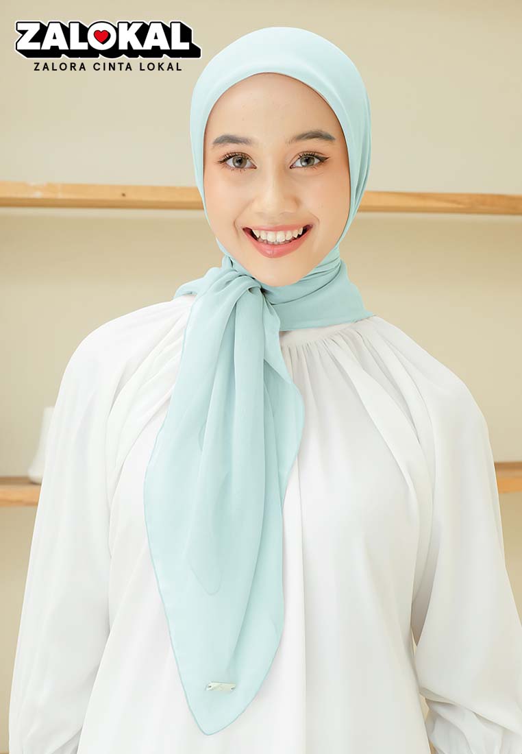 Lozy Hijab Kirana Paris Plain Japan Blue Tosca