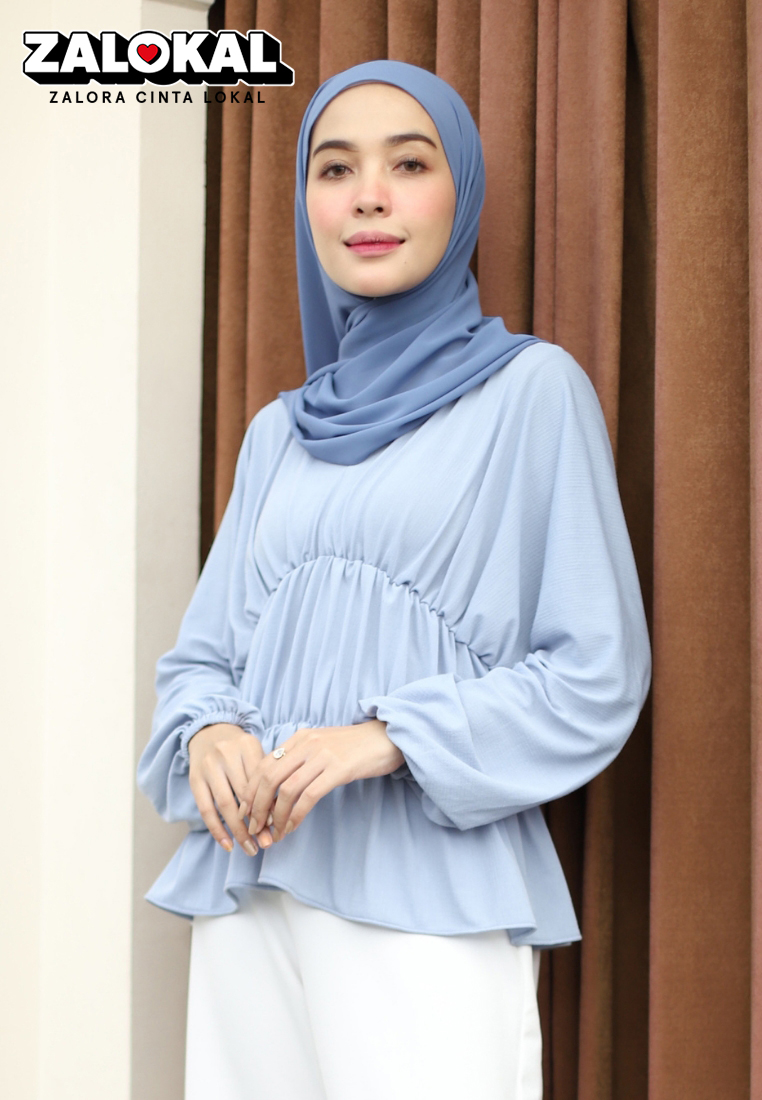 Lozy Hijab Kenura Blouse Baby Blue