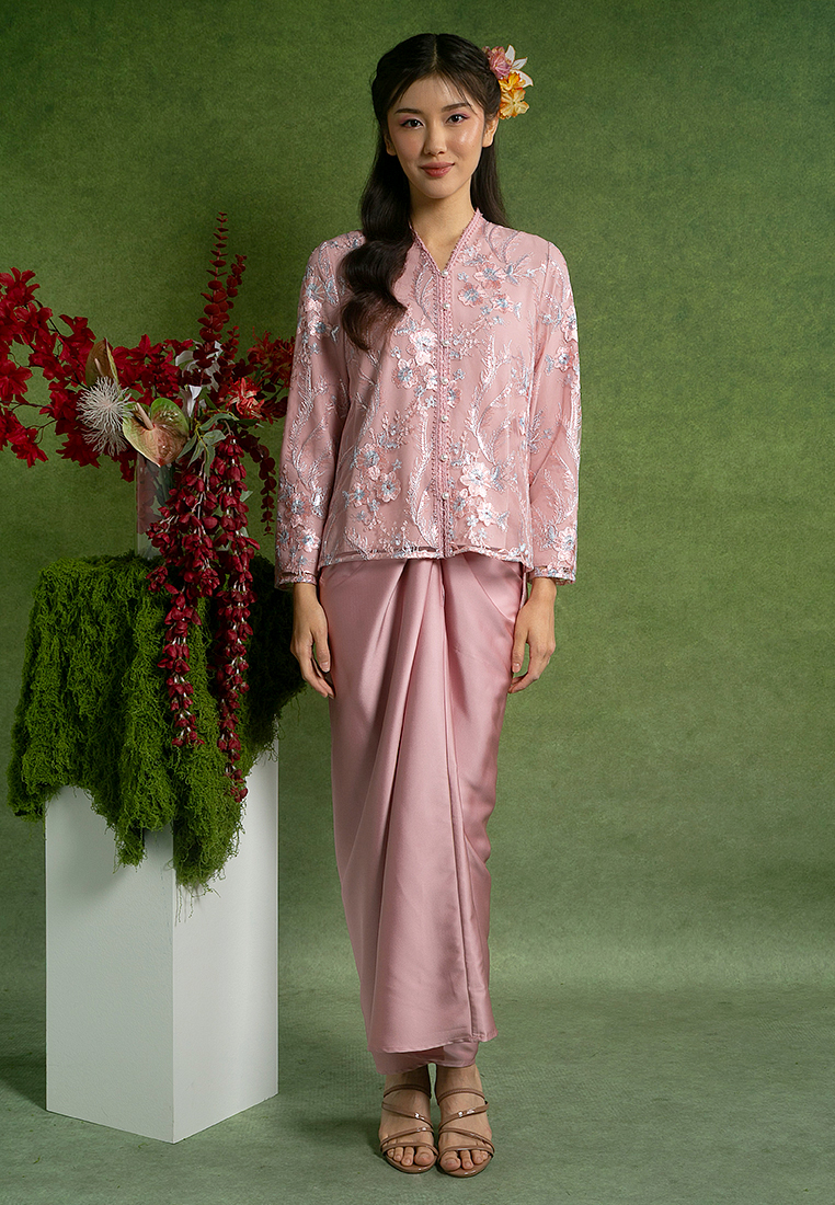 Lubna Rania Sequined Kedah Pareo Skirt Set