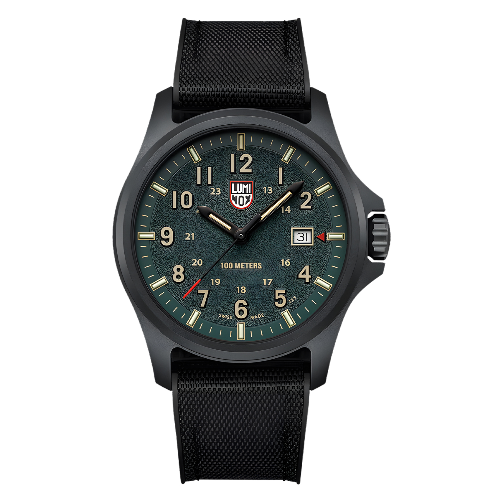 Luminox 1977, Atacama Field, Urban Adventure - Jam Tangan Analog Pria - Green Dial - Black Rubber St