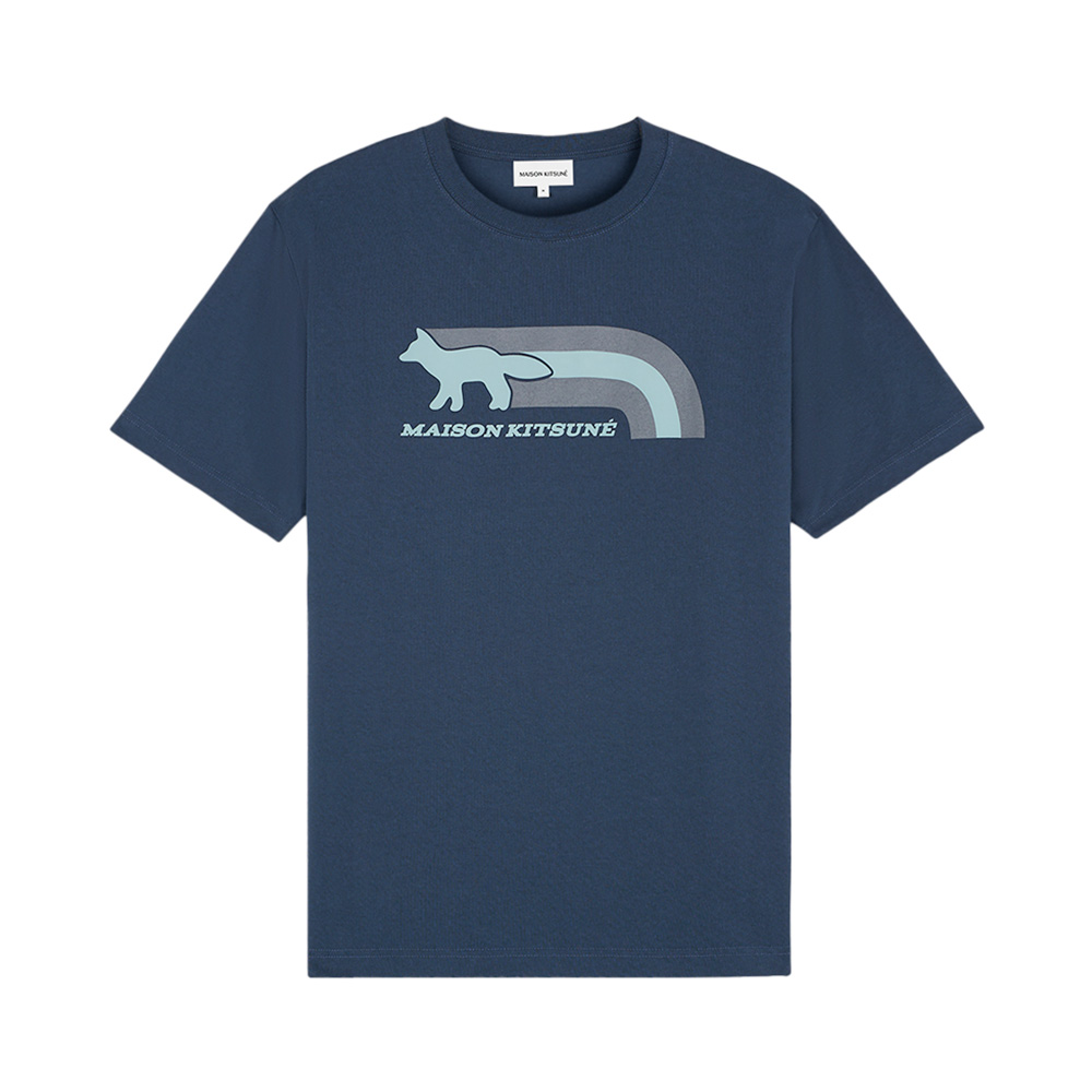 Maison Kitsune Flash Fox Comfort T-Shirt Deep Navy