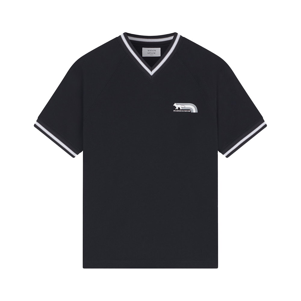 Maison Kitsune Flash Fox Fox Raglan T-Shirt Black