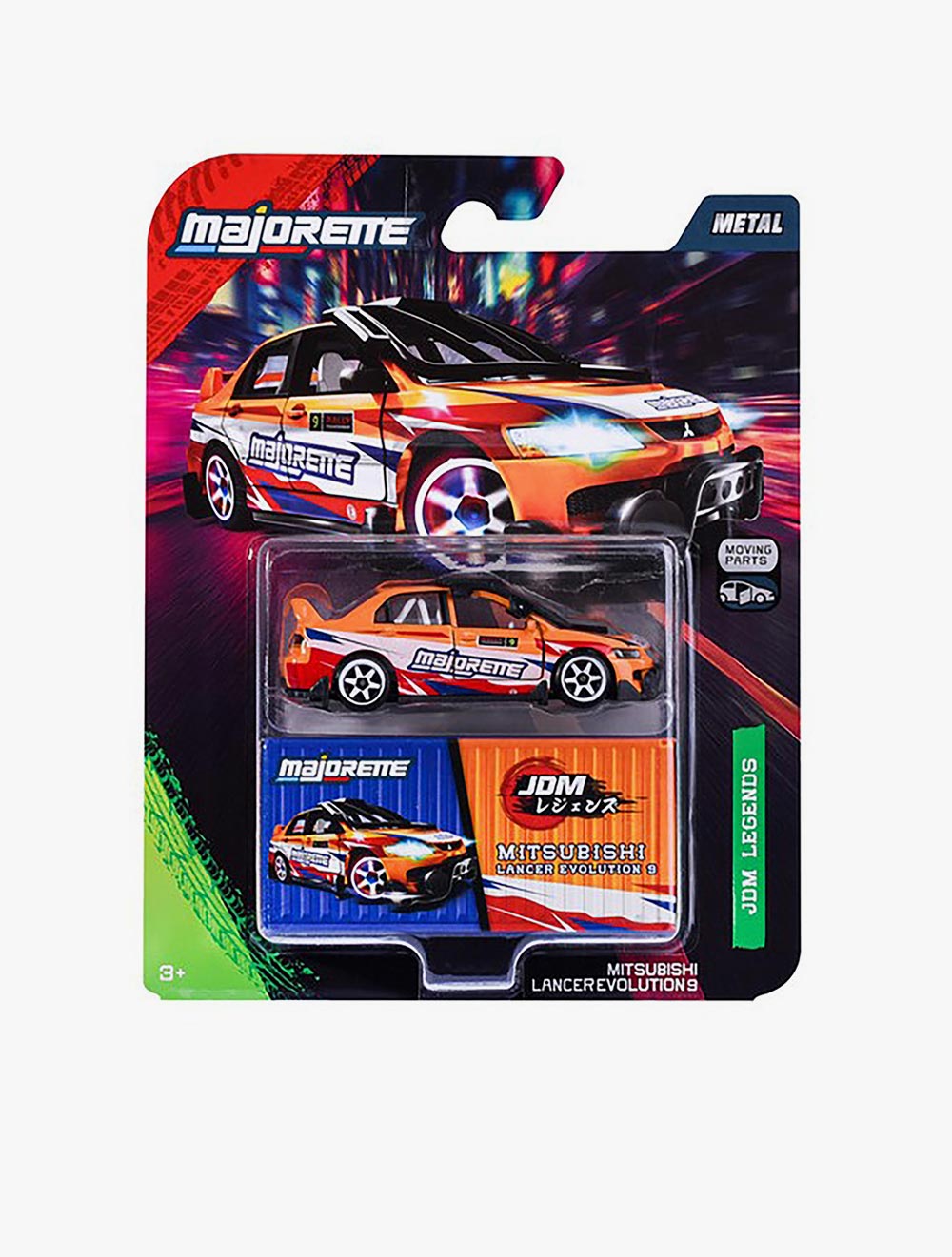 MAJORETTE 2005 MITSUBISHI LANCER EVO 9 JDM LEGENDS DELUXE