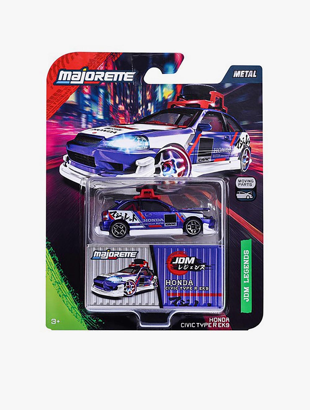 MAJORETTE 1997 HONDA CIVIC TYPE-R EK9 JDM LEGENDS DELUXE