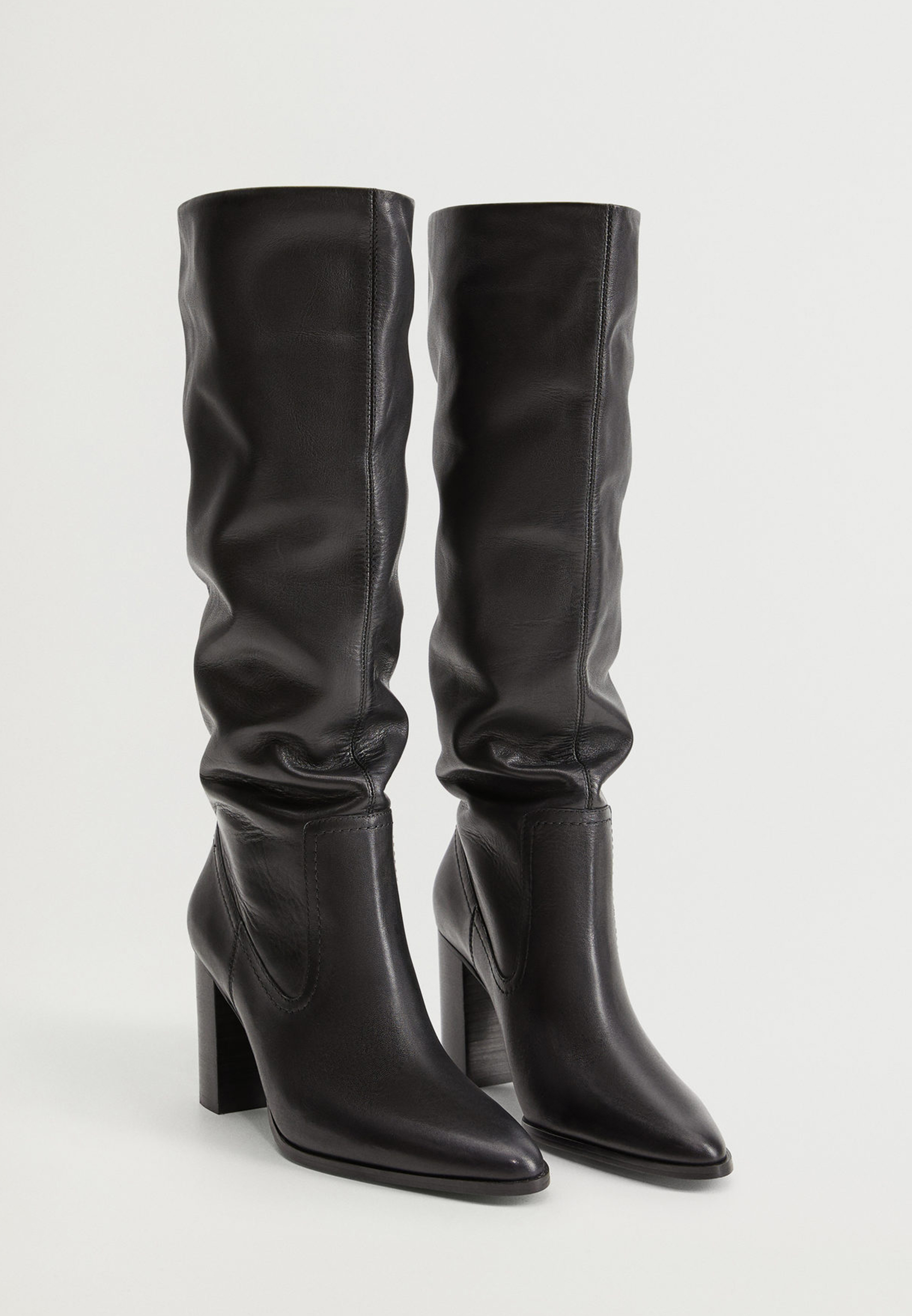 mango leather boots