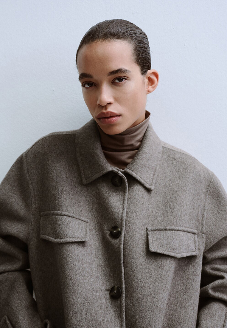 Mango Wool Jacket With Pockets