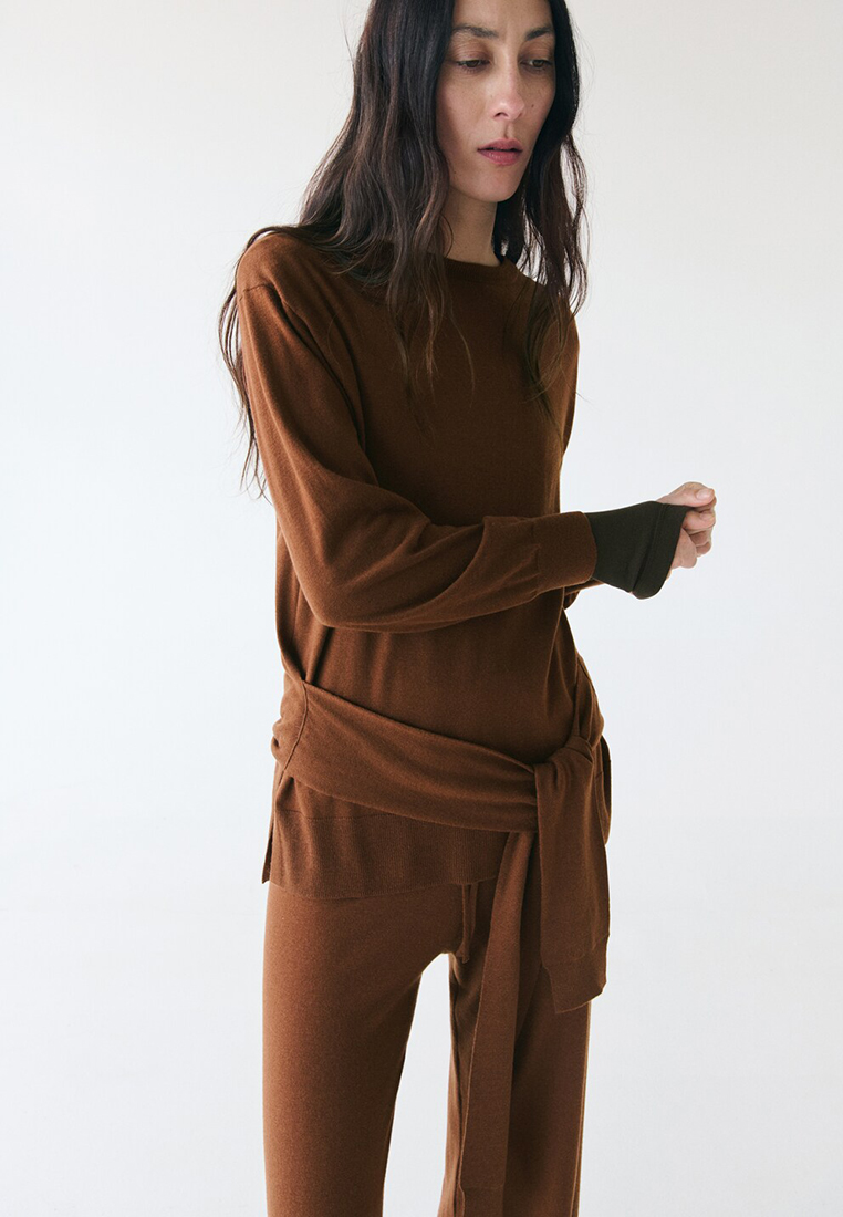 Mango Wool Blend Knot Sweater