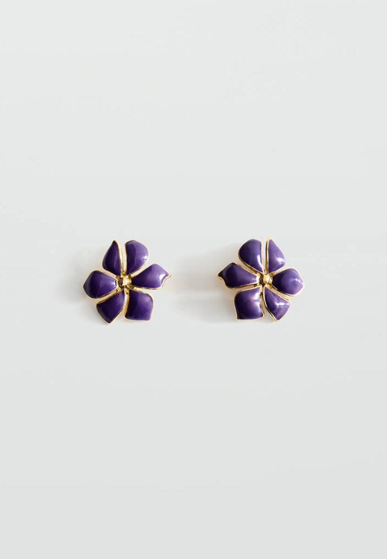 Mango Enamel Flower Earrings