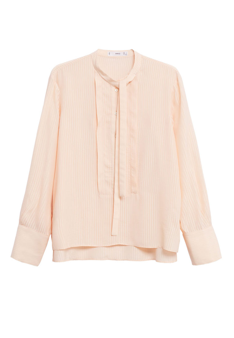 mango textured flowy blouse