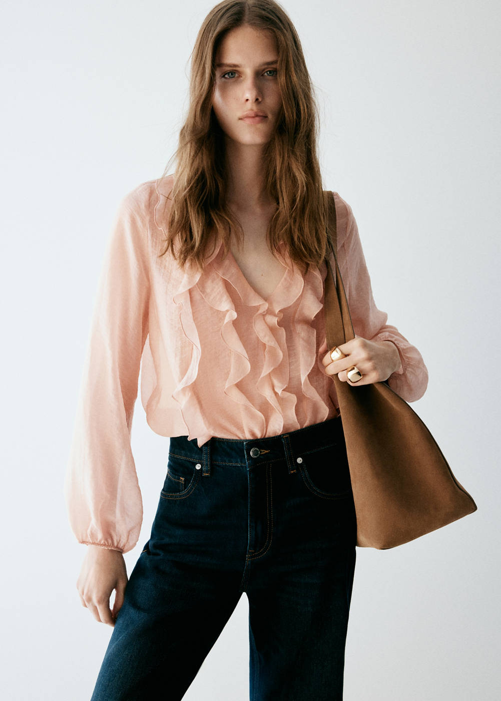 Mango Blus lyocell rumbai