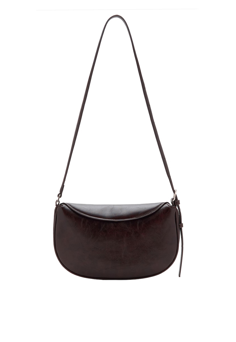 Mango Oval Shoulder Bag with Flap