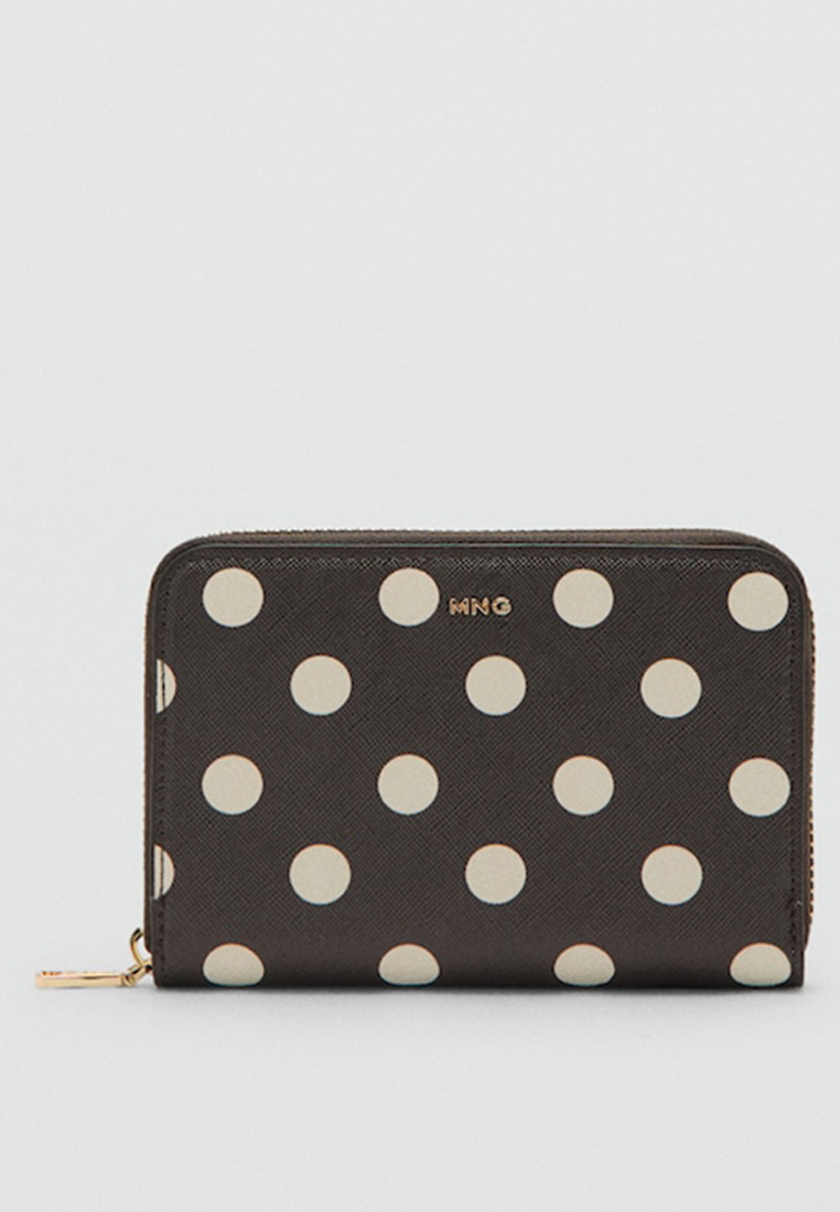 Mango Large Polka Dot Purse