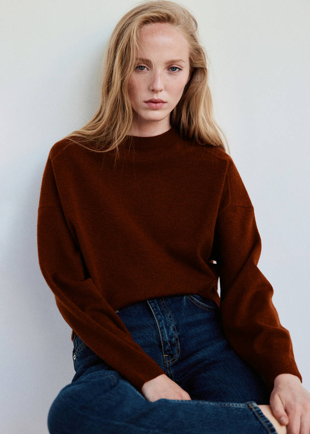 Mango Sweater kerah bulat oversize