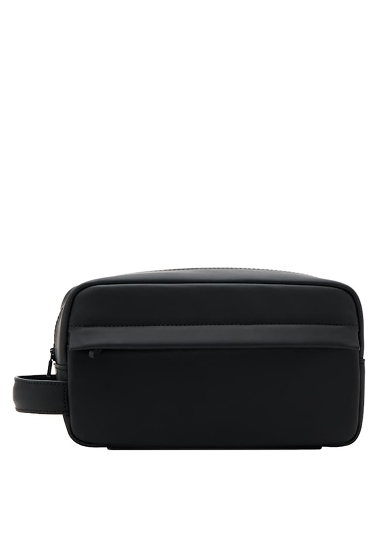 MANGO Man Zipped Pebbled Cosmetic Bag