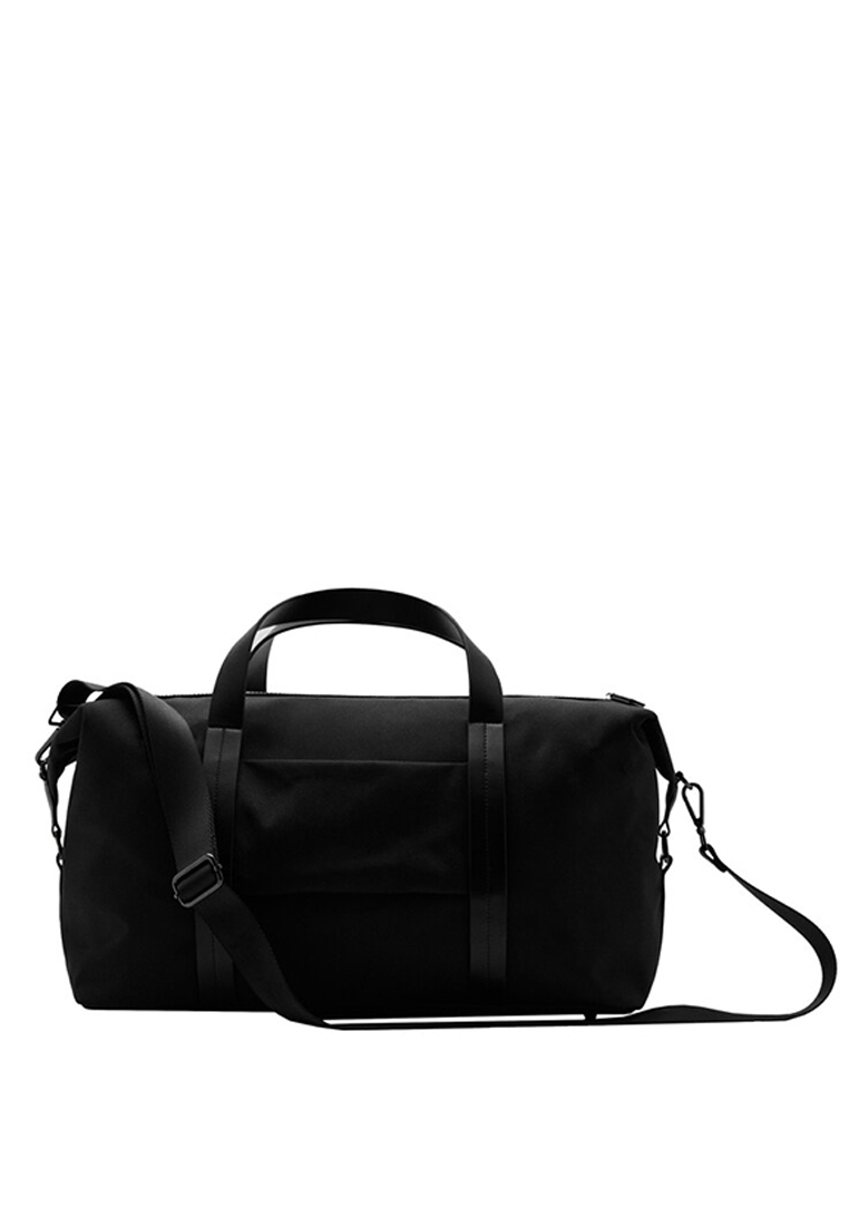MANGO Man Combined Leather Bowling Duffle Bag