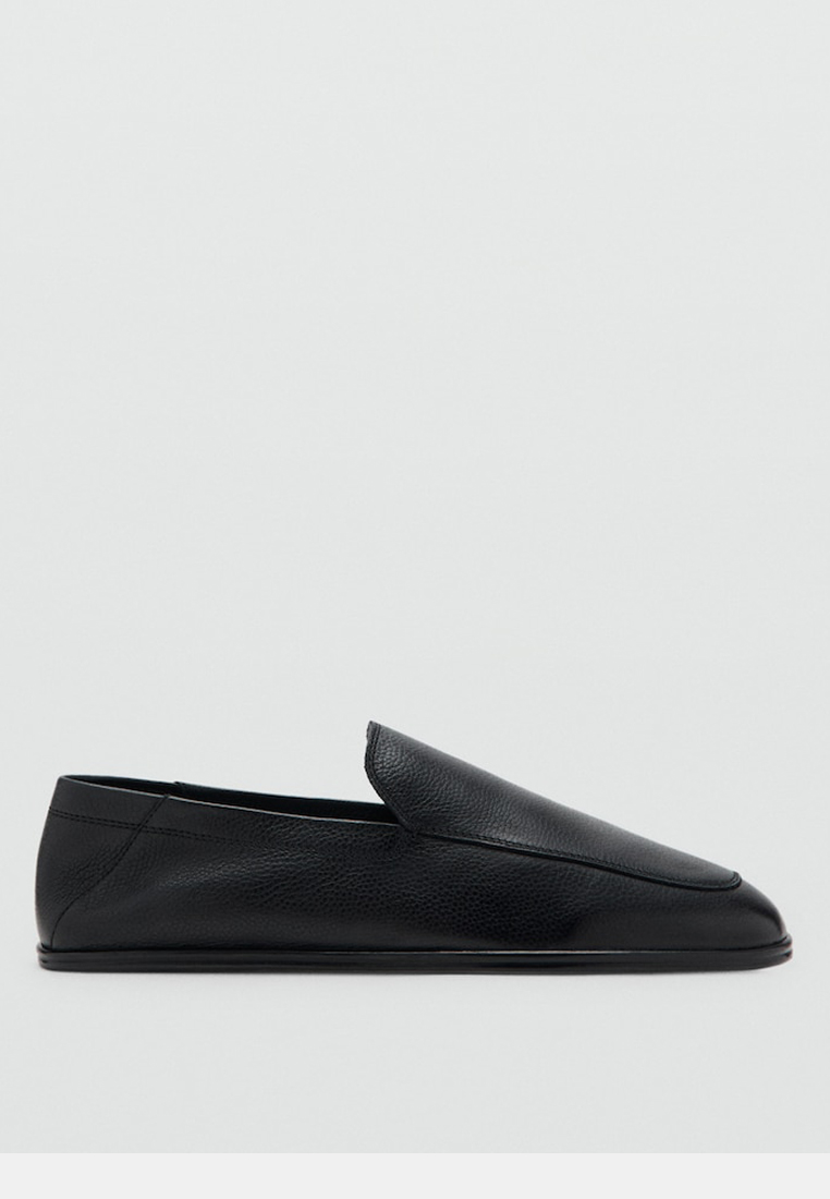 MANGO Man Leather Loafers