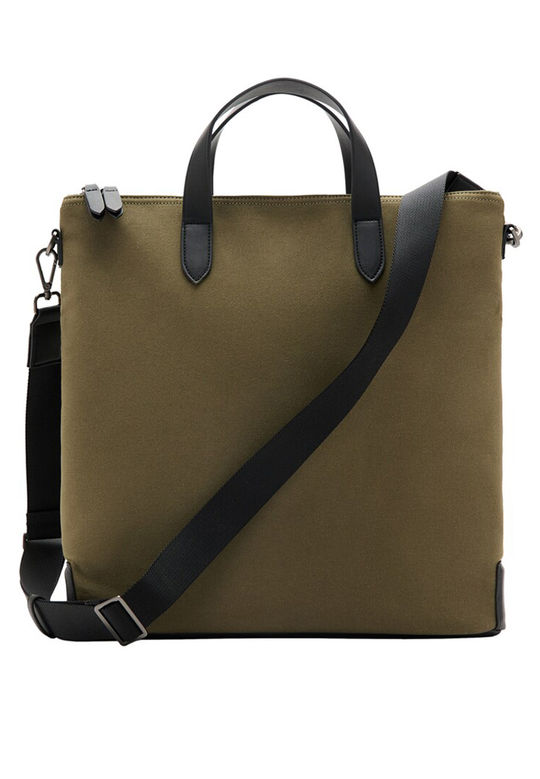 MANGO Man 100% Cotton Adjustable Strap Tote Bag