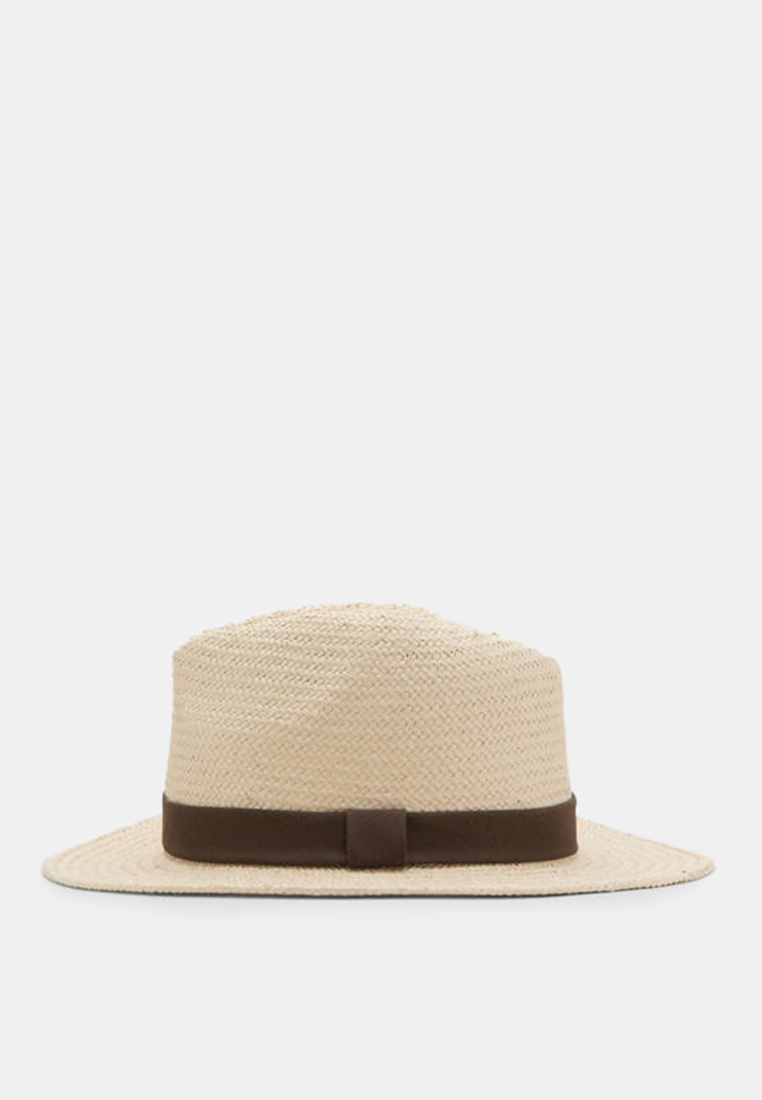 MANGO Man Natural Fiber Bow Hat