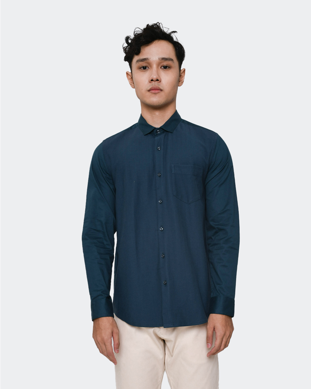 MANZONE Kemeja pria lengan panjang CAESAR 05-TOSCA