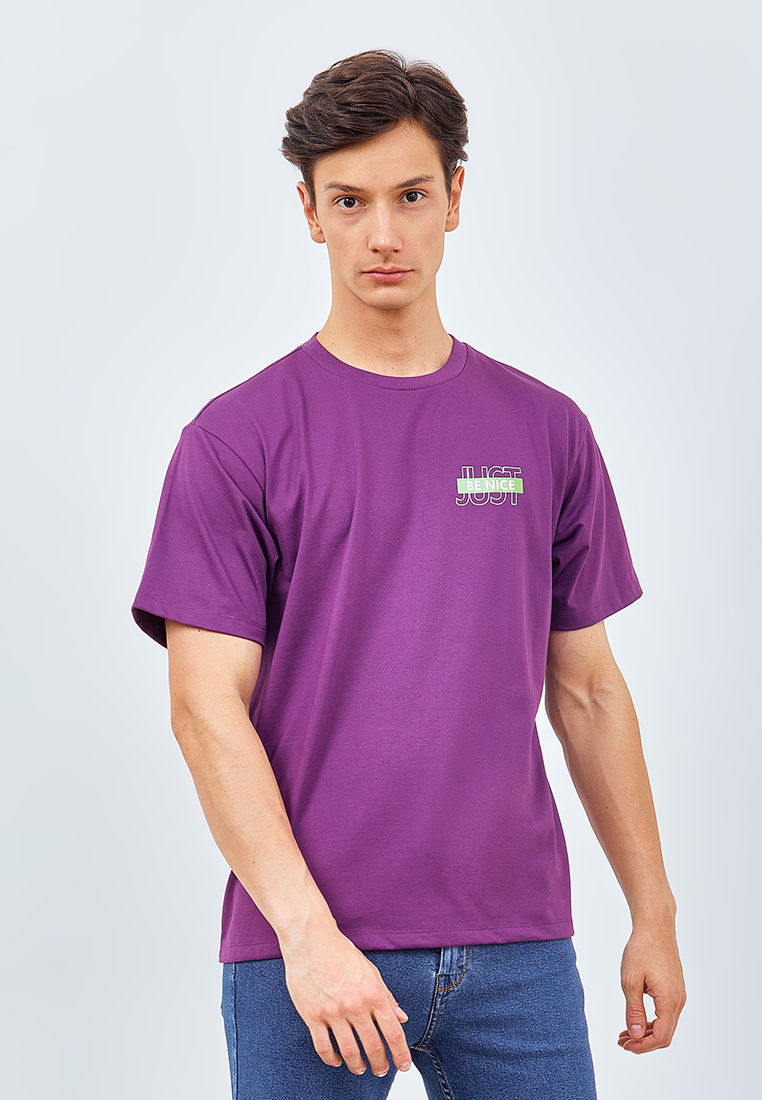 MANZONE Kaos Lengan Pendek Pria MZT-MAXX - PURPLE
