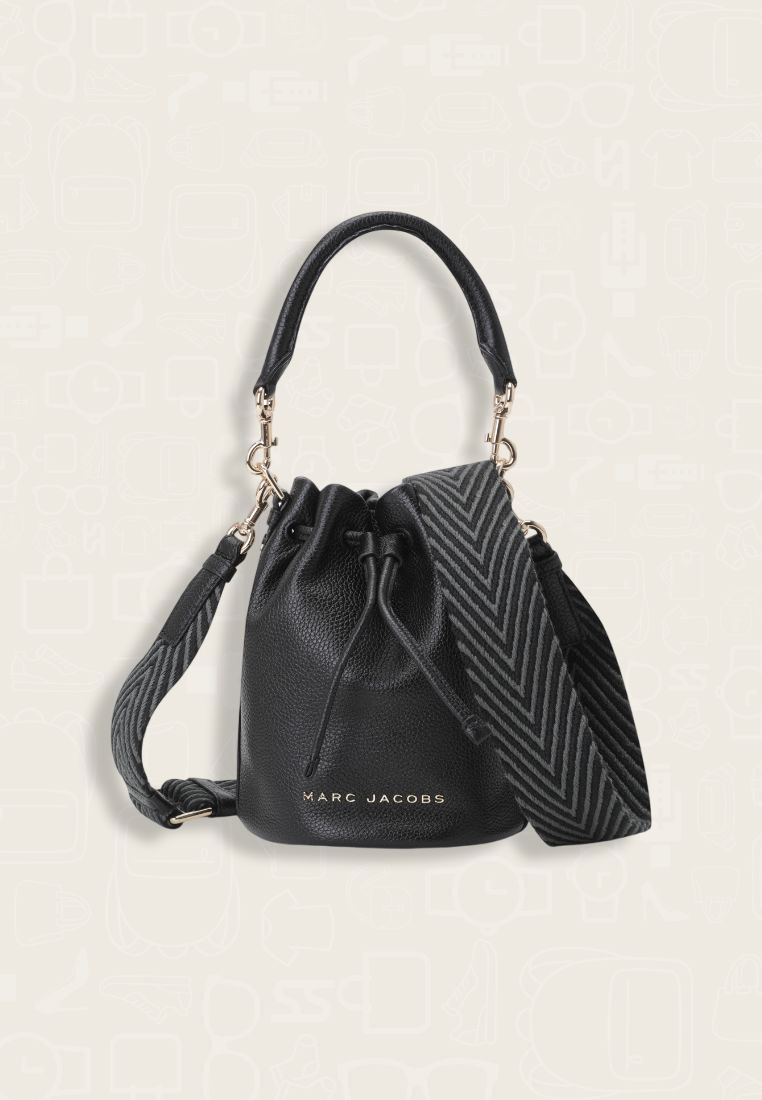 MARC JACOBS Pebble Leather Bucket Bag Crossbody Black