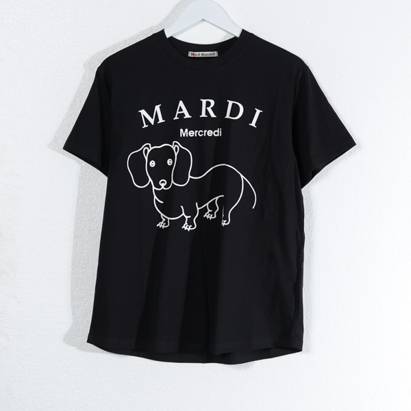 Mardi Mercredi Kaos MARDI MERCREDI DOG DJANJI SIDE WHITE BLACK TSHIRT REGULER 100% ORIGINAL