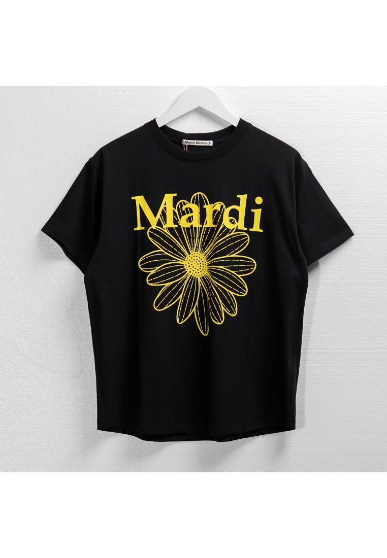 Mardi Mercredi Kaos MARDI MERCREDI FLOWER YELLOW BLACK 100% ORIGINAL