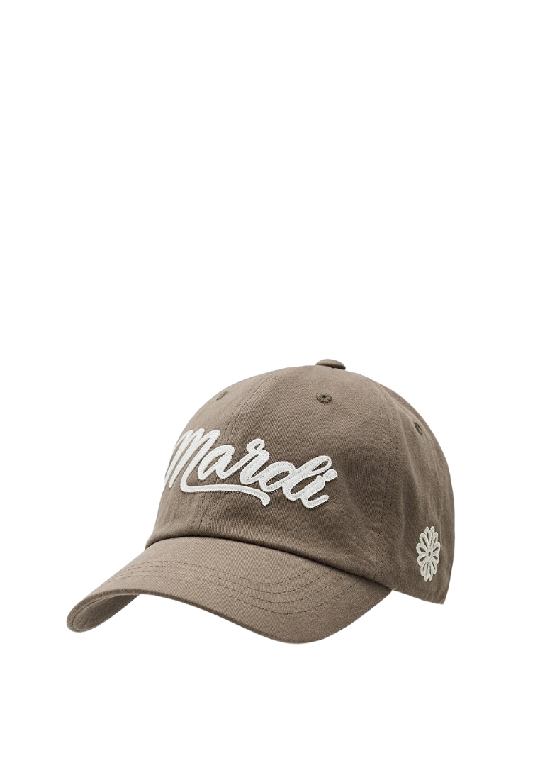 Mardi Mercredi [ACTIF] Cap Mardi Vintage Felt Logo - Mocha Ivory