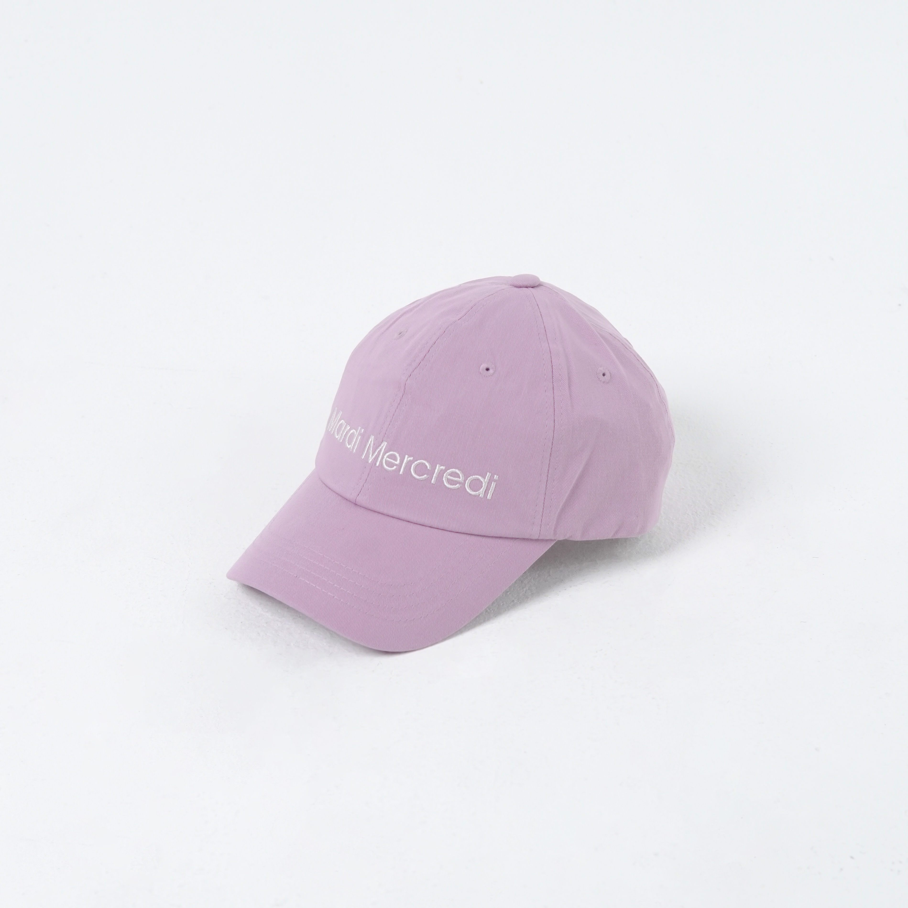 Mardi Mercredi Topi MARDI MERCREDI TEXT LOGO WHITE PINK CAP 100% ORIGINAL - OS ADJUST
