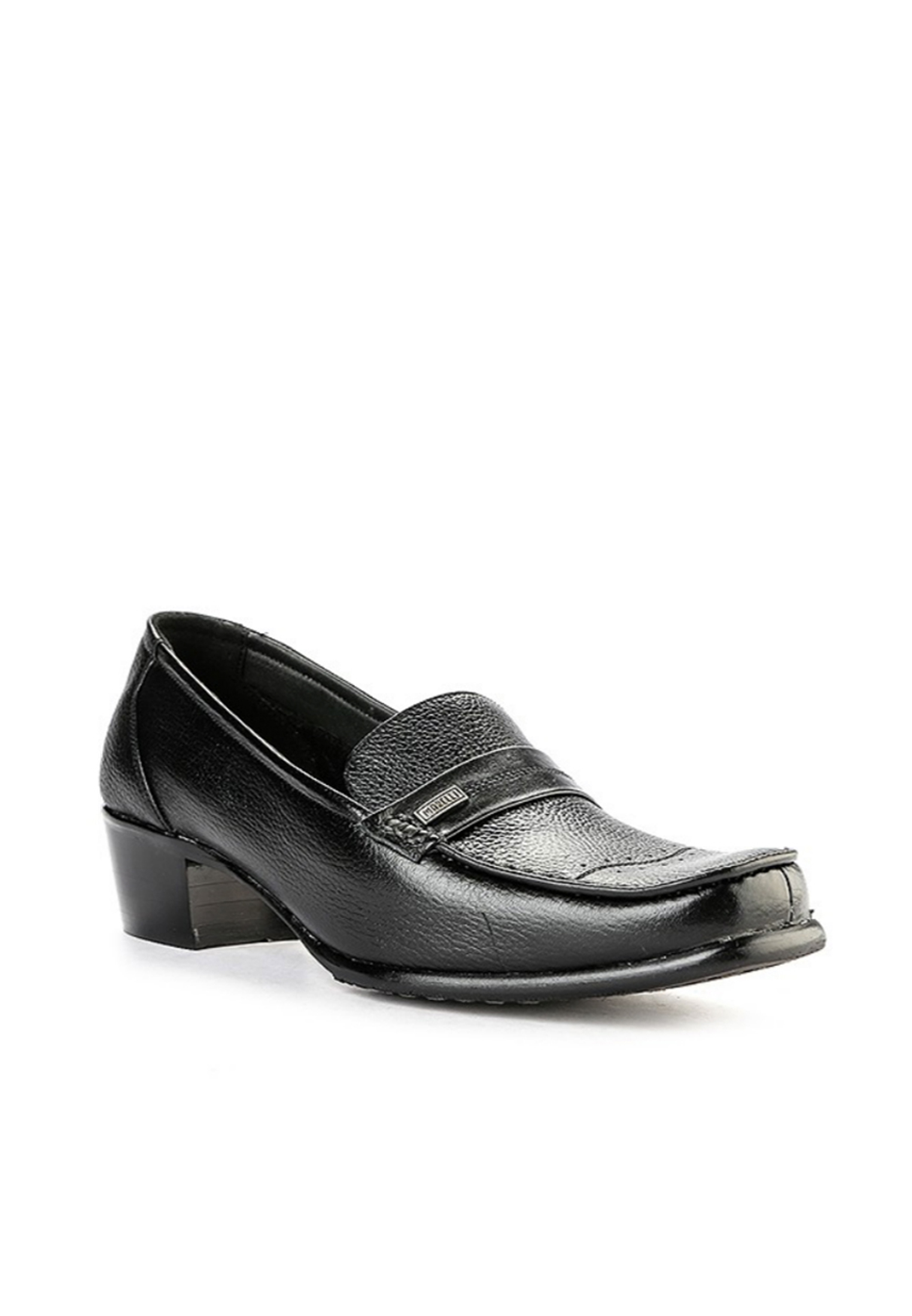 Marelli Lanesra Sepatu Moccasin Kantor Heels wanita Kulit Asli
