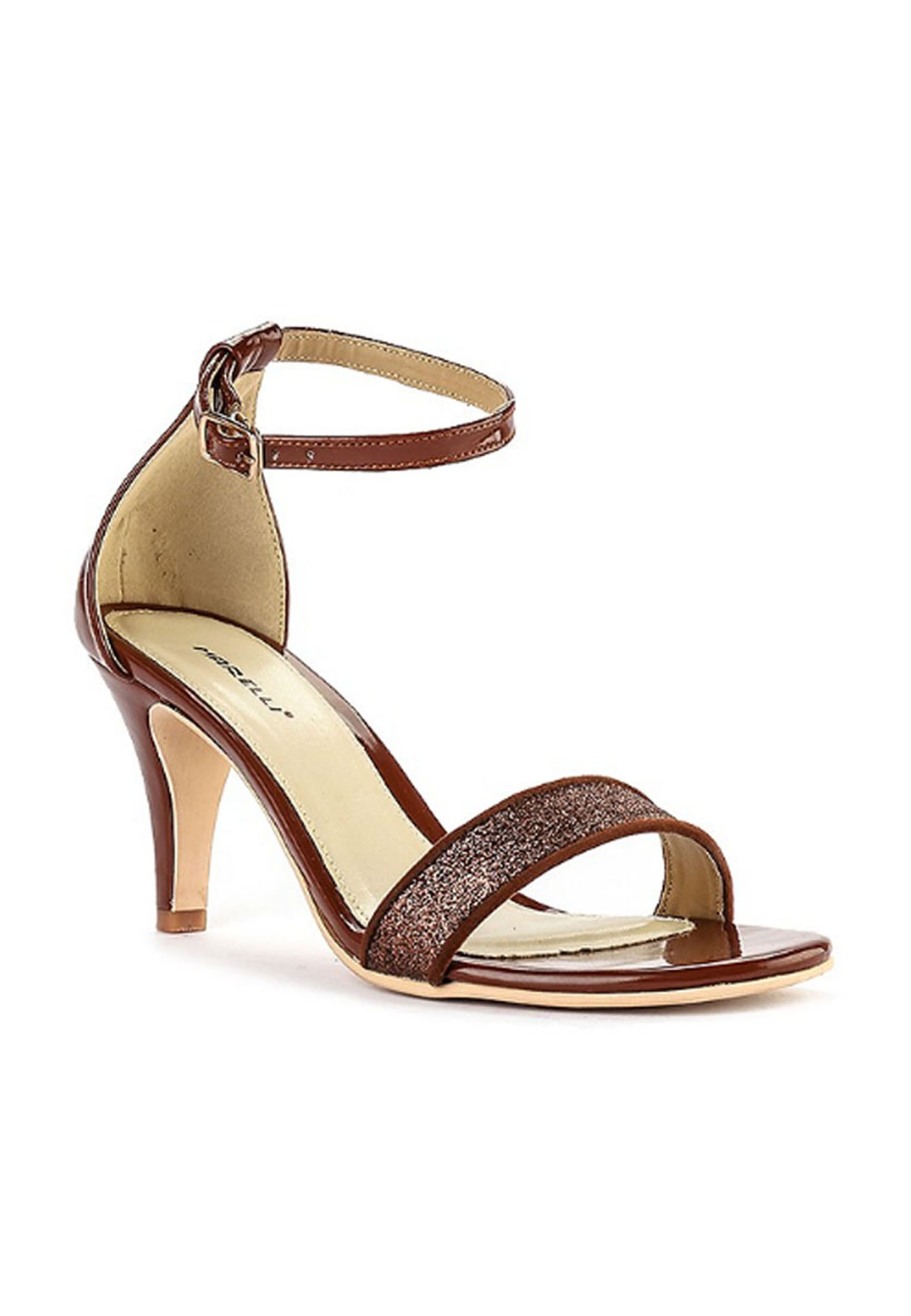 Marelli Valerie Sandal Ankle Strap Kitten Heels Wanita