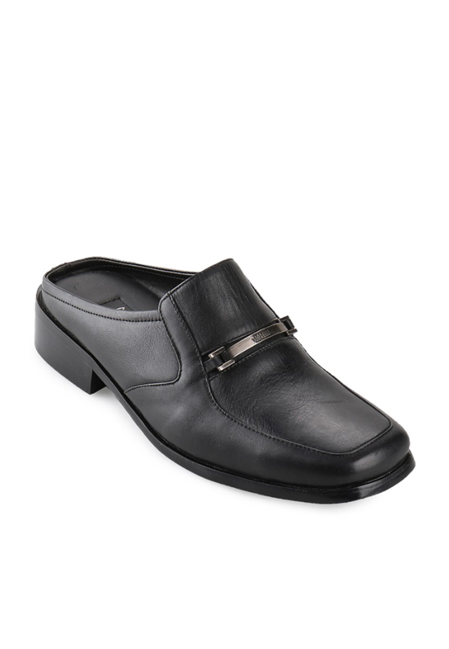 Marelli Sepatu sandal slop pria kulit asli - Robert