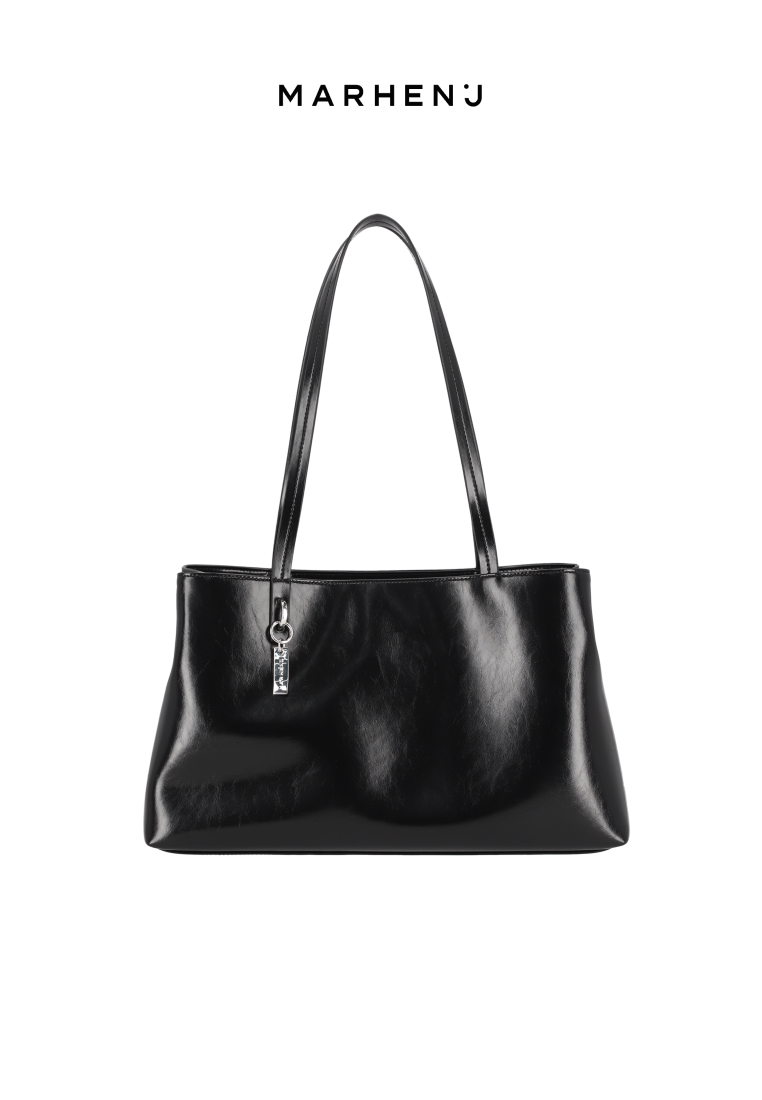 Marhen J LOMI L Vegan Leather Shoulder Bag Black
