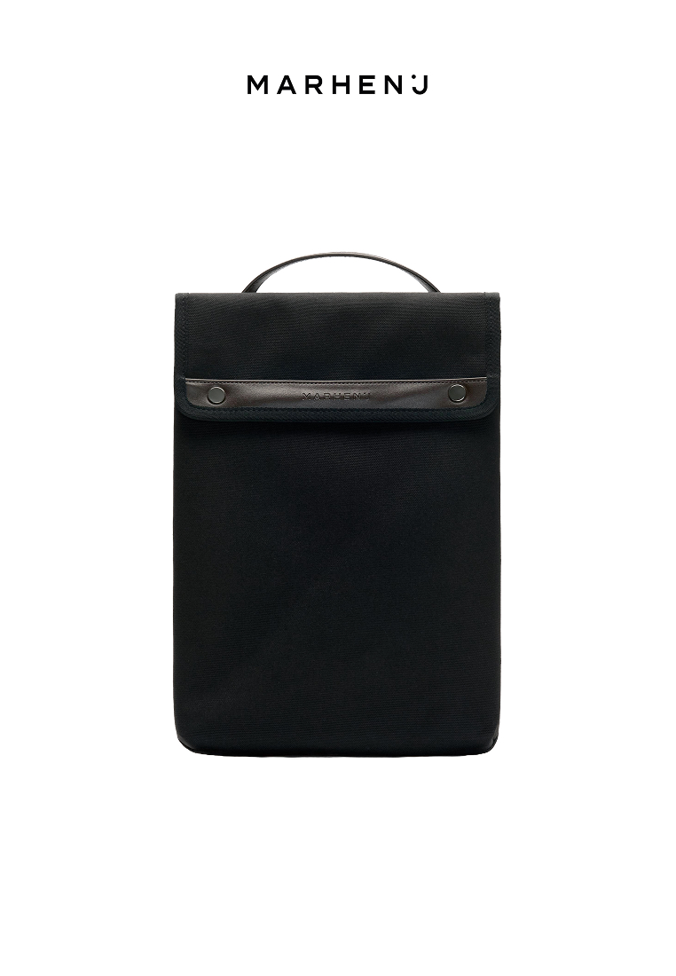 MARHEN J CLOUD CASE Canvas Apple Leather 14inch Laptop Sleeve Dark Brown