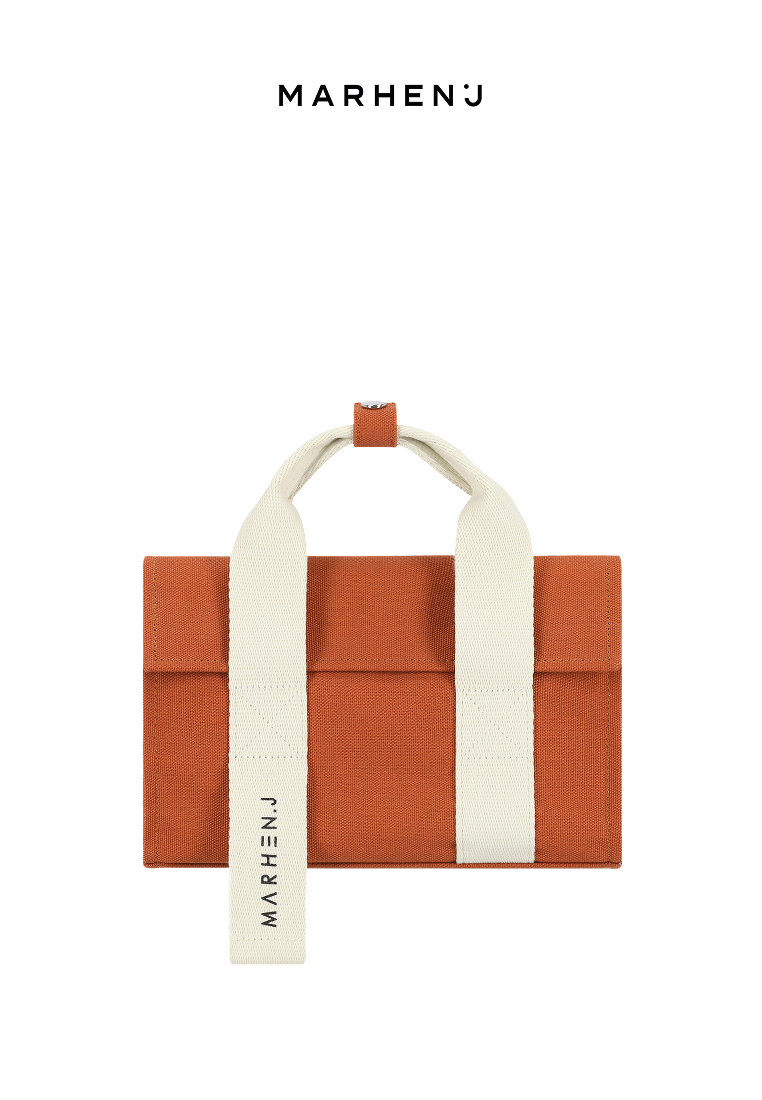 MARHEN J ROY NANO Canvas Crossbody Bag Brick Orange