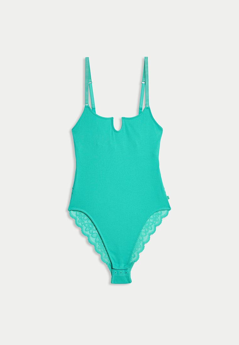 Marks & Spencer Lotta Cotton Rich Ribbed Body