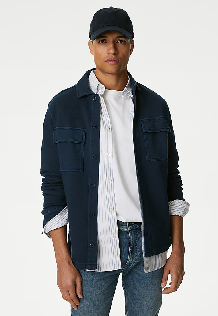 Marks & Spencer Cotton Jersey Overshirt