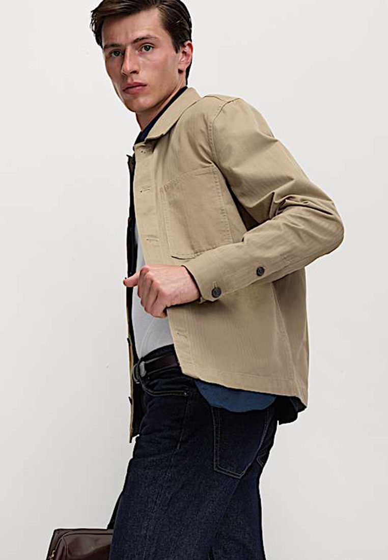 Marks & Spencer Pure Cotton Herringbone Overshirt