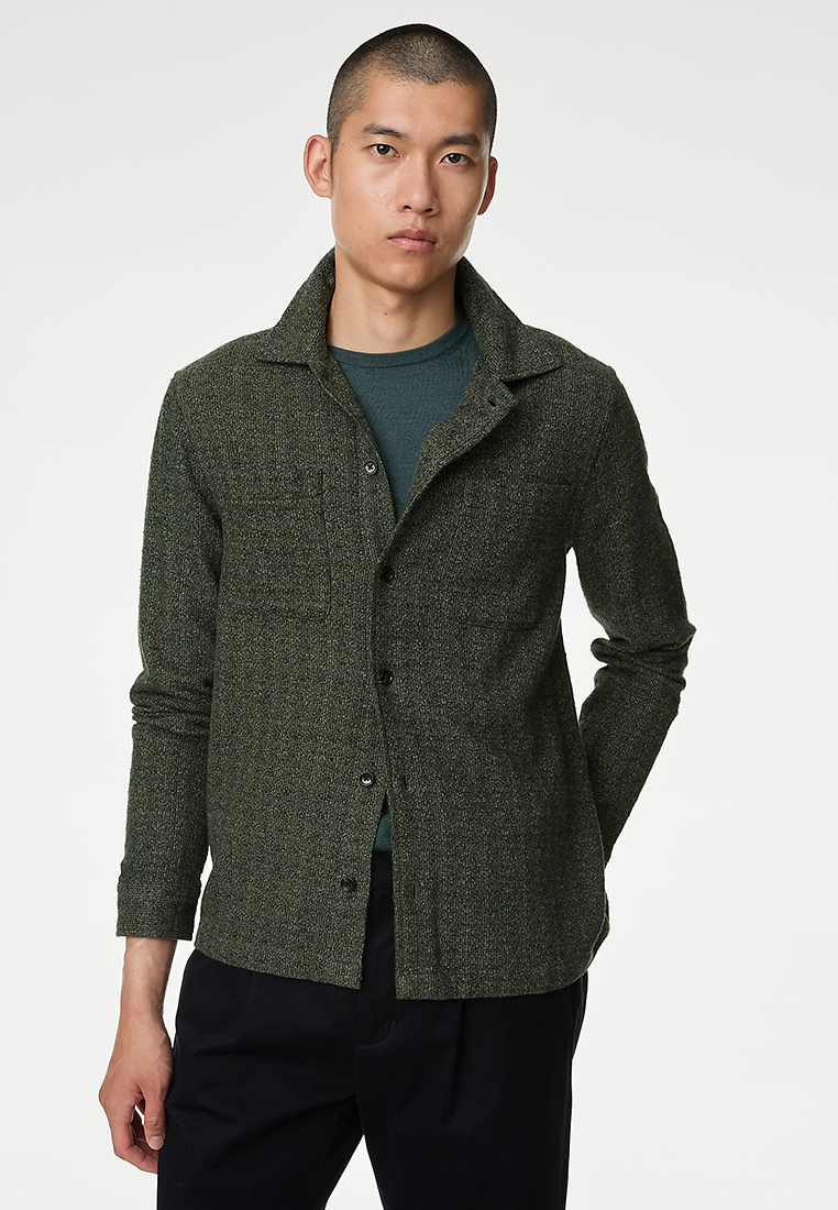 Marks & Spencer Pure Cotton Textured Overshirt