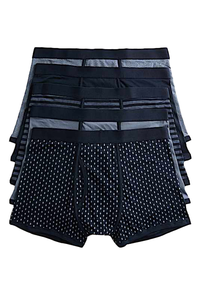 Marks & Spencer 5pk Cotton Stretch Geometric Trunks