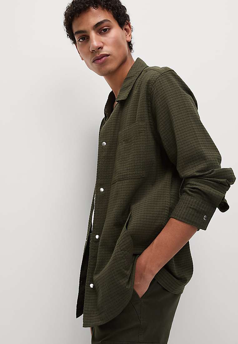 Marks & Spencer Cotton Rich Striped Overshirt