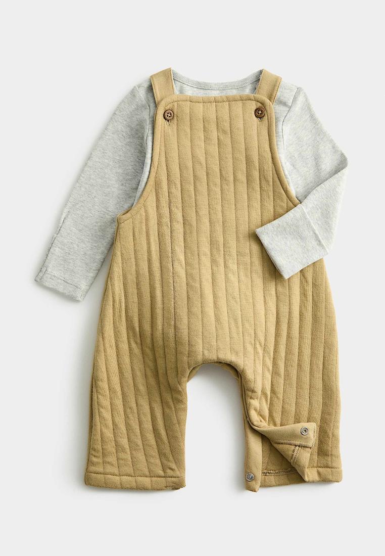 Marks & Spencer 2pc Cotton Rich Wings Dungaree Outfit